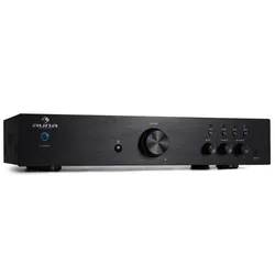 auna AV2-CD508 HiFi-Verstärker Stereo Edelstahl 600W max. Fernbedienung Schwarz-Metallic
