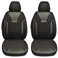 BREMER SITZBEZÜGE Maß Auto Schonbezüge kompatibel mit Mercedes B-Klasse W245 Fahrer & Beifahrer Set ab 2005-2011 / Auto Schonbezug Velour Kunstleder Set 2er Pack in Schwarz (PS803)