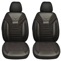 BREMER SITZBEZÜGE Maß Auto Schonbezüge kompatibel mit Mercedes B-Klasse W245 Fahrer & Beifahrer Set ab 2005-2011 / Auto Schonbezug Velour Kunstleder Set 2er Pack in Schwarz (PS803)