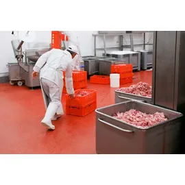 Buri Fleischkiste Metzgerkiste Eurobox E2 Rot 60x40x20cm