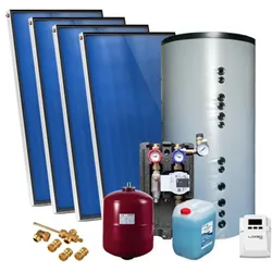 Solarpaket SUNEX AMX 2.0 , Aufdachmontage 8,00m2 mit Hygienespeicher 750L, 1 WT