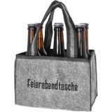 Cepewa witzige Tasche,Flaschenträger,Flaschenhalter,Flaschentasche Feierabendtasche für 6 Flaschen aus Polyester