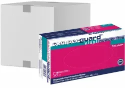Semperguard® Einmalhandschuhe, Vinyl, puderfrei 3000001447 , 1 Karton = 10 Packungen = 900 Stück, Größe XL