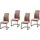 Hti-Living Schwingstuhl SallyP Polyester braun 4er Set