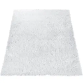 Paco Home Hochflor Teppich Wohnzimmer Schlafzimmer Shaggy Einfarbig Flauschig Modern, Grösse:60x100 cm
