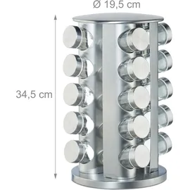 Relaxdays Gewürzkarussell silber