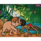 Craft Buddy CAK-DNY713L - Crystal Art Kit, Jungle Book Friends, 40x50 cm, Diamond Painting