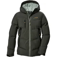 KILLTEC Jungen Steppjacke/Winterjacke mit Kapuze KOW 374 BYS QLTD JCKT, dark moss, 128,