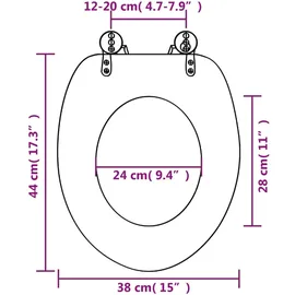 vidaXL Toilettensitz mit Soft-Close-Deckel Stein-Design Grau