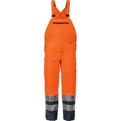 Warnschutz Winter-Latzhose "KONTRAST" - XL - orange/marine