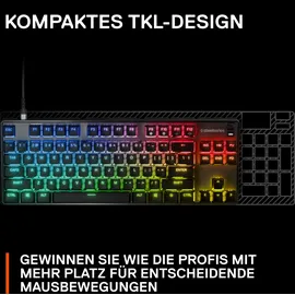 SteelSeries APEX 9 TKL, Gaming Tastatur, Mechanisch, Sonstiges, Kabelgebunden, Schwarz