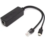 BerryBase PoE Splitter RJ45 48V > USB Type C Stecker 5V / 2,5A