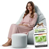 DreamRoots Sitzsack Cord Erwachsener Sitzsäcke Jugendlicher Teenager 80x80x120cm - Sitzsack mit Füllung, Hocker, Lehne und Bezug - Bean Bag Chair - Sitzkissen Boden