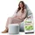 DreamRoots Sitzsack Cord Erwachsener Sitzsäcke Jugendlicher Teenager 80x80x120cm - Sitzsack mit Füllung, Hocker, Lehne und Bezug - Bean Bag Chair - Sitzkissen Boden
