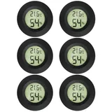 MAVORI MAVORI® 6 x Thermometer Hygrometer mini mit C/F und on/off Funktion - Temperaturmessgerät und Luftfeuchtigkeitsmesser - präziser Raumthermometer innen und Hygrometer innen zur Kontrolle des Raumklimas