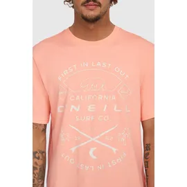 O'Neill T-Shirt O'NEILL "JACK O'NEILL MUIR T-SHIRT", Jungen, Gr. S, coral pop, Obermaterial: 100% Baumwolle, Rundhals, Shirts T-Shirt, normale Passform, sportlicher Stil, aus atmungsaktiver Baumwolle