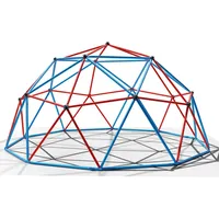 veska Klettergerüst 305x305x155cm DomeClimber Kinder Kletterkuppel Geodome 10FT - blau/rot