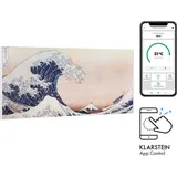 Klarstein Infrarotheizung mit Thermostat, 700W Elektroheizung, Smart Home Bild-Infrarotheizung zur Wandmontage, IR mit IoT/WiFi App-Control, Feuchtraum Flach-Heizkörper, CO2-Freie Wand Heizung
