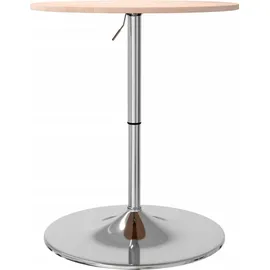 vidaXL Bartisch Ø60x89,5 cm Massivholz Eiche - Braun