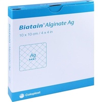 Coloplast Biatain Alginate Ag Kompressen 10x10cm mit Silber