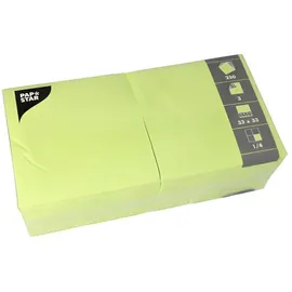 Papstar Servietten, 3-lagig 1/4-Falz 33 cm x 33 cm limonengrün