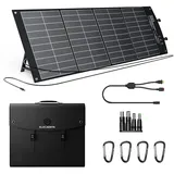 ELECAENTA 120W Faltbar ETFE HPBC Solarpanel Tragbarer Solar Ladegerät USB-C PD60W USB QC3.0 DC-XT60/Anderson Wasserdicht für Solargenerator Powerstation Van Outdoor Camping