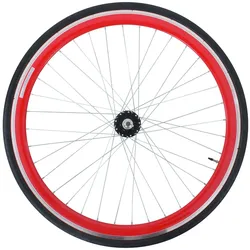 Galano Blade 700c Hinterrad Fixie Komplettrad mit FlipFlop Nabe und Reifen Fixie rot