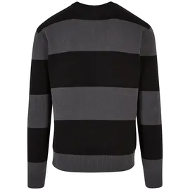 URBAN CLASSICS Heavy Oversized Striped Sweatshirt Black / Dark Shadow L