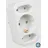 HEITECH PROMOTION GMBH HEITECH 3 Fach Steckdosenadapter - TÜV geprüfte Mehrfachsteckdose ohne Schalter, Belastbarkeit bis max. 3500W - Adapterstecker Mehrfachstecker