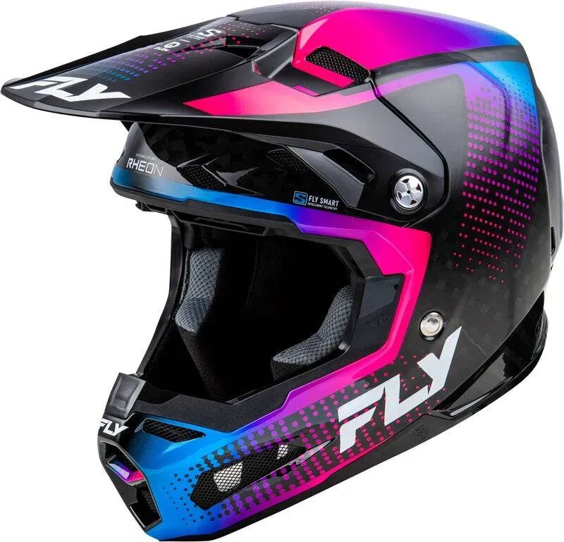 Fly Racing Formula S Carbon Protocol Helm Schwarz Carbonblaupink - XL