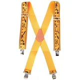 Kuny's Hosenträger in Maßband-Design, 5 cm breit, Gelb