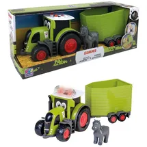 Happy People 34544 CLAAS KIDS AXION 870 Traktor + Pferdeanhänger + Pferd, 28 cm