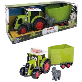 Happy People 34544 CLAAS KIDS AXION 870 Traktor + Pferdeanhänger + Pferd, 28 cm