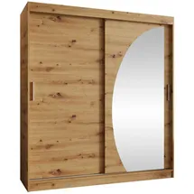Mirjan24 Schwebetürenschrank Wika 180 x 200 x 62 cm Braun