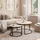 lookway Couchtisch SOLEIL 2in1 Schwarz/Marmor 70 x 48 cm