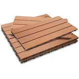 Tolletour 30 X 60cm Braun Terrassenfliesen 60 Stück Klickfliesen In Holzoptik, Wpc Fliese