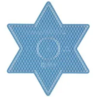HAMA BEADS Stiftplatte großer Stern transparent