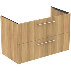 Möbelwaschtischunterschrank i.life B 2 Auszüge Siphonausschnitt auf der linken Seite 1000x505x630mm Weiß matt
