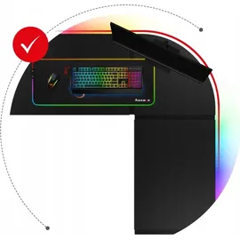 huzaro Eckschreibtisch Hero 6.0 RGB Schwarz