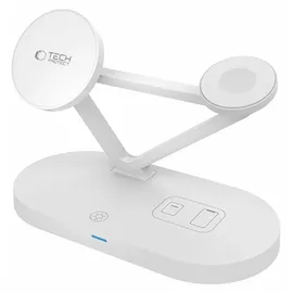TECH-PROTECT QI15W-A41 3in1 Wireless Charger with MagSafe Apple Devices - Weiß