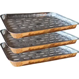 Alschu-Chemie GmbH Grillschale 34 x 22,5 cm Aluminium grau