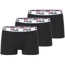 Fila Boxershorts unifarben schwarz L 3er Pack