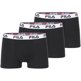 Fila Boxershorts unifarben schwarz L 3er Pack