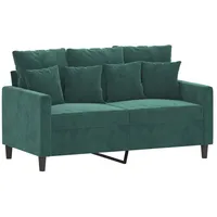 VidaXL 2-Sitzer-Sofa Dunkelgrün 120 cm Samt