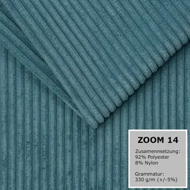 mebloland Ecksofa TOR mit Schlaffunktion. Farbe: Lagoon. - Blau