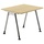 Hammerbacher Schreibtisch ahorn quadratisch, A-Fuß-Gestell silber 80,0 x 80,0 cm