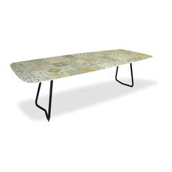 Tisch Jura - 260 x 100 cm Keramik Beton dunkel