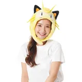 SAZAC Kigurumi Mütze – Pokemon – Meow – Gemütliches Kostüm – Erwachsenengröße Gelb, gelb, Einheitsgröße-M