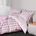 Mako-Satin Gestreift Kreiderose 155 x 220 cm 80 x 80 cm