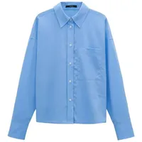 Someday Damen Langarmbluse | Hemdbluse ZOLIVIA Loose aus Baumwolle